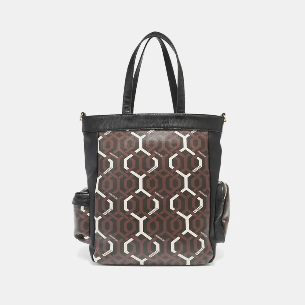 Nicole Lee USA Geometric Pattern Tote Bag - Tote Bag by Trendsi | Available at Handbags Specialist Headquarter