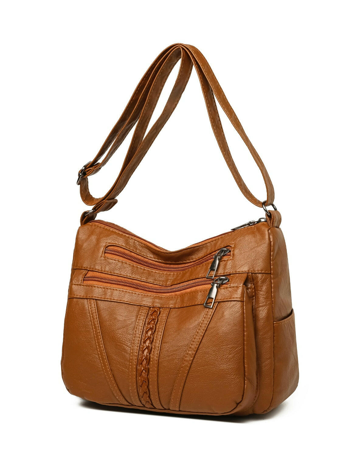 PU Leather Adjustable Strap Shoulder Bag - Shoulder Bags by Trendsi | Available at Handbags Specialist Headquarter