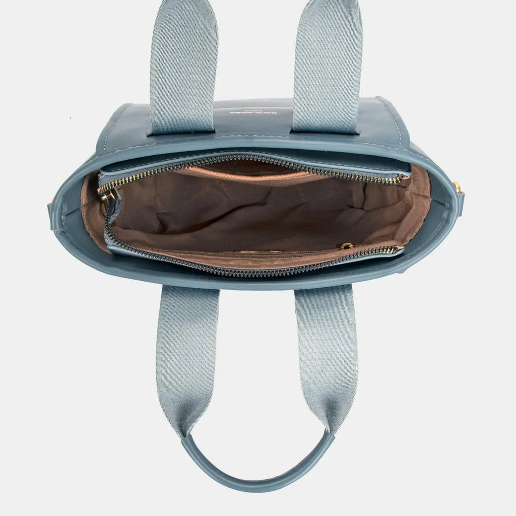 David Jones Small Handbag with Embossed Pattern Handles - Tote Bag by Trendsi | Available at Handbags Specialist Headquarter