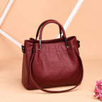 K-Fashion Retro Soft Leather Bucket Handbag