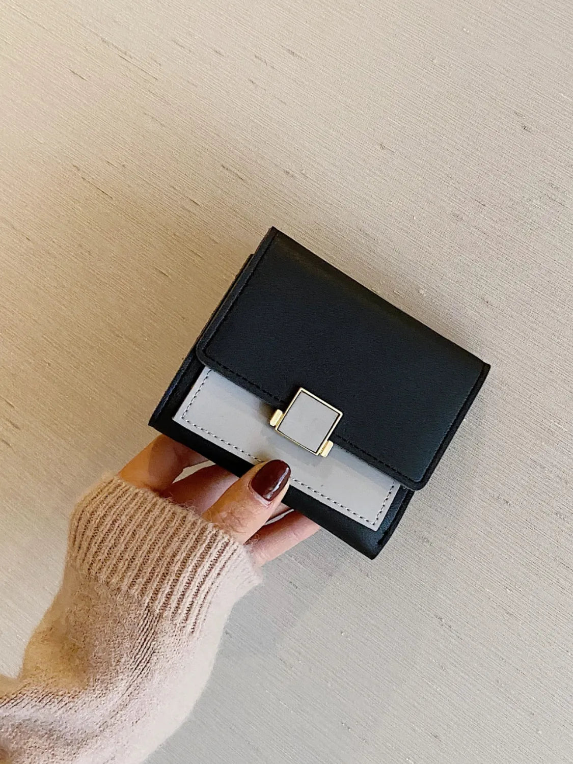 Contrast PU Leather Wallet - Wallet by Trendsi | Available at Handbags Specialist Headquarter