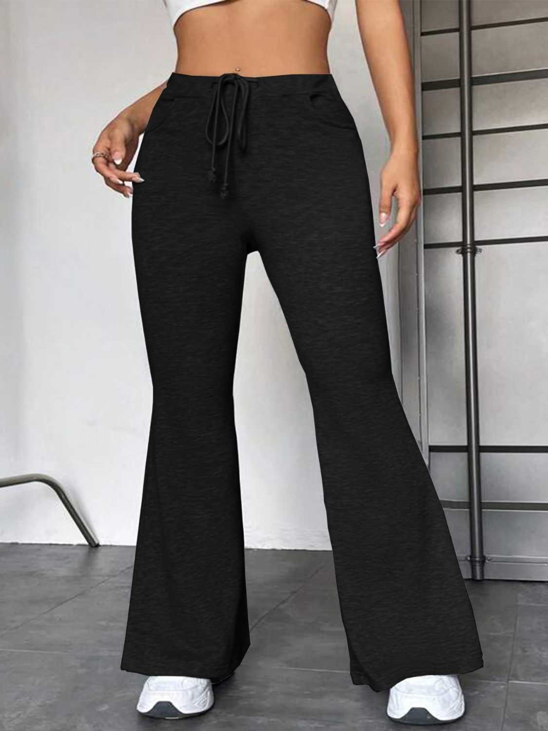 Drawstring Sweatpants with Pockets -  by Trendsi | Available at Handbags Specialist Headquarter