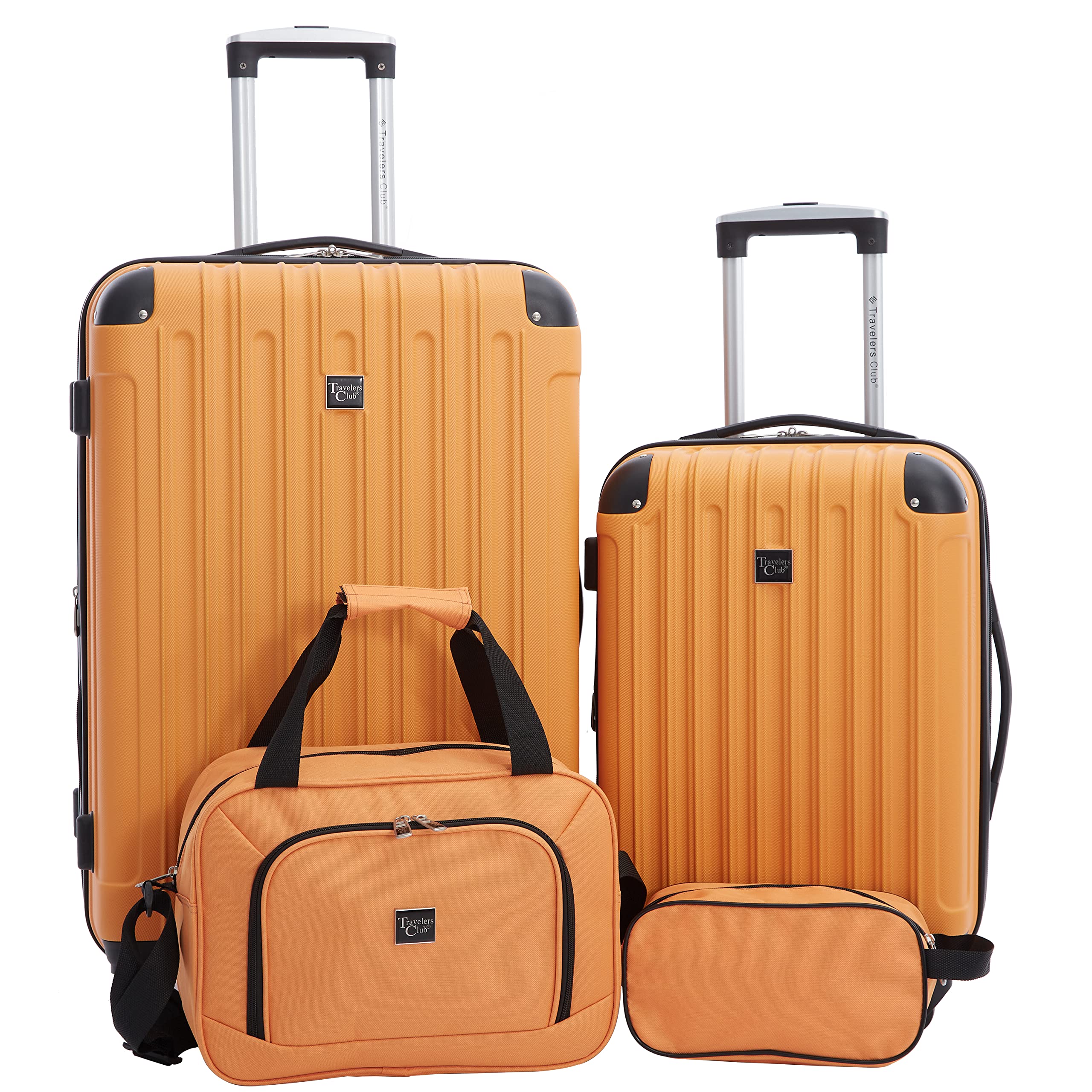 Rose Gold Hardside Luggage Set - 4-Piece Travel Kit -  by Handbags Specialist Headquarter | Available at Handbags Specialist Headquarter