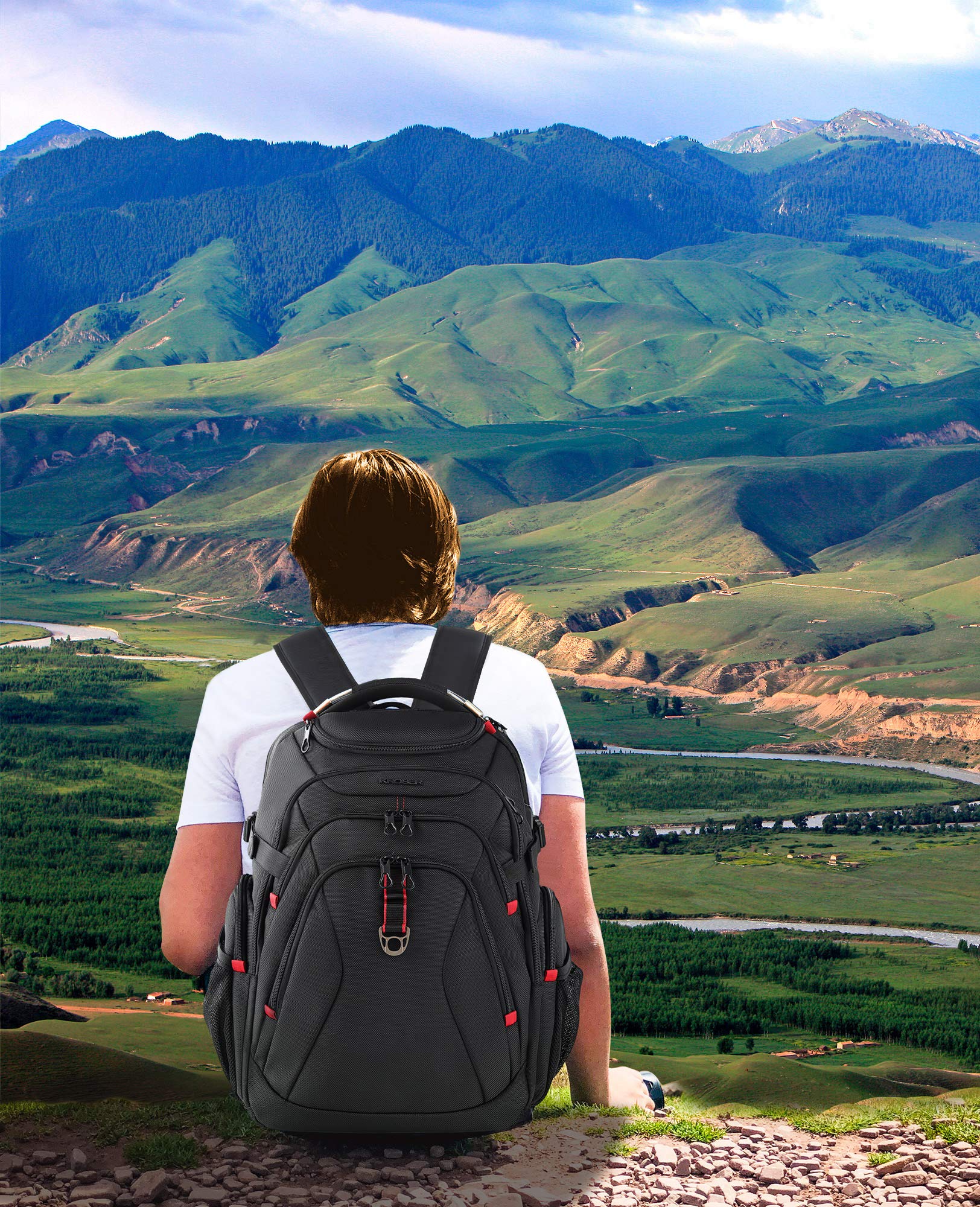 KROSER XL Shield Backpack - RFID & Water-Repellent - Backpack Bags by Handbags Specialist Headquarter | Available at Handbags Specialist Headquarter