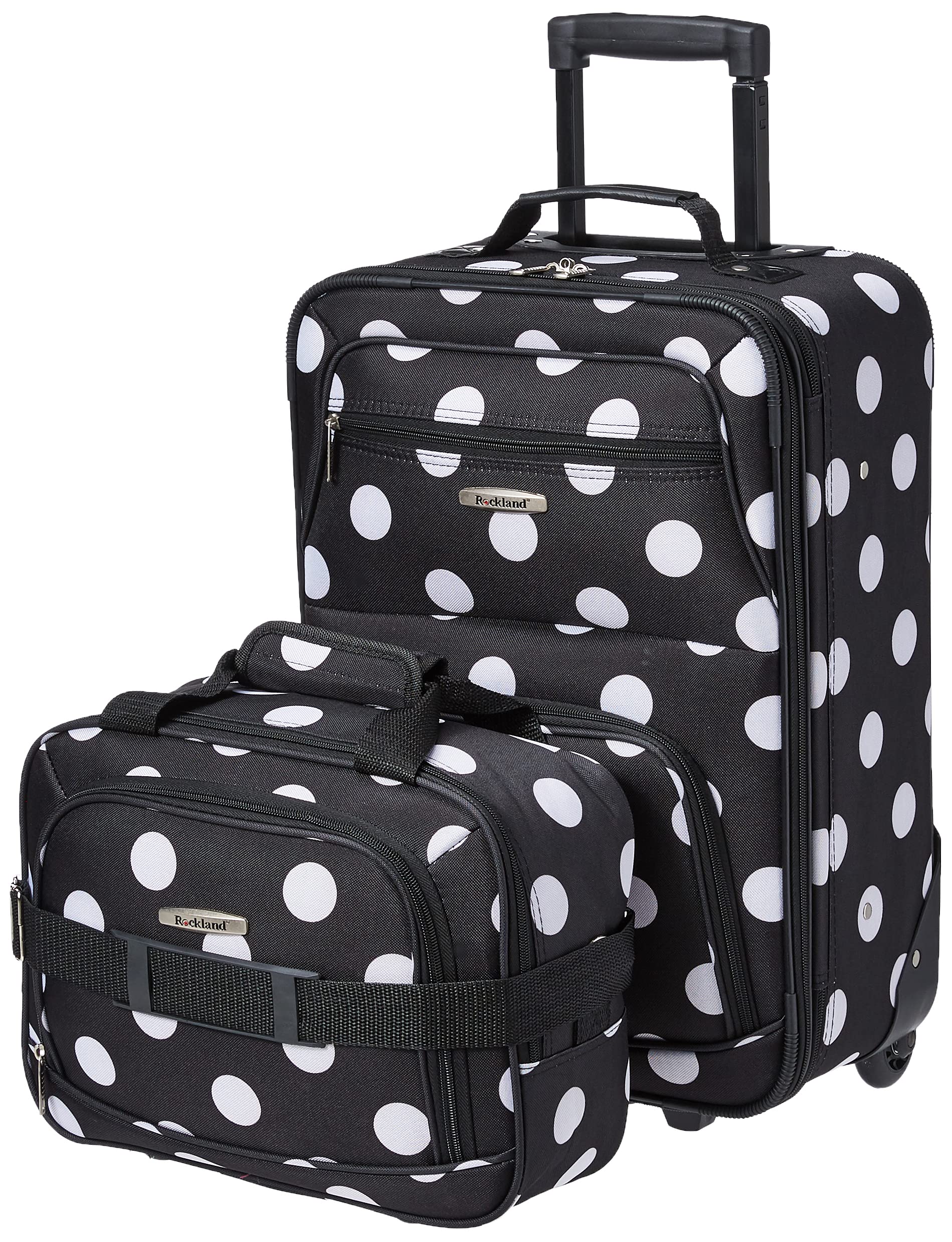 Rockland Expandable Dot Luggage Set - 2 Piece -  by Handbags Specialist Headquarter | Available at Handbags Specialist Headquarter