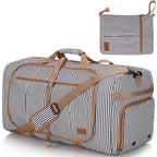 120L Foldable Waterproof Travel Duffel Bag with Shoe Compartment