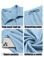 COOFANDY Men's 2 Piece Polo Shirt & Shorts Set