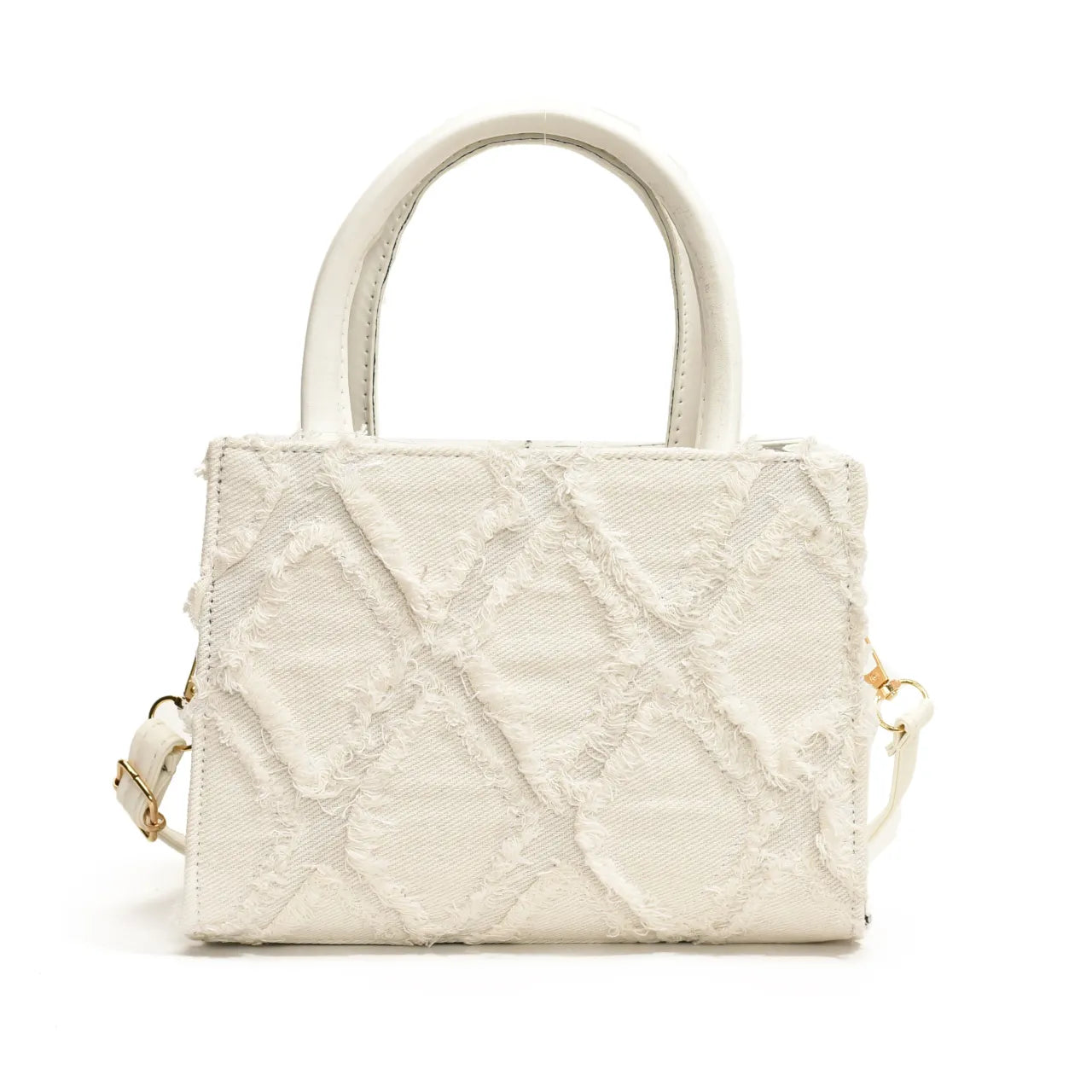 Diamond Pattern Fringe Edge Tote Bag - Tote Bag by Trendsi | Available at Handbags Specialist Headquarter