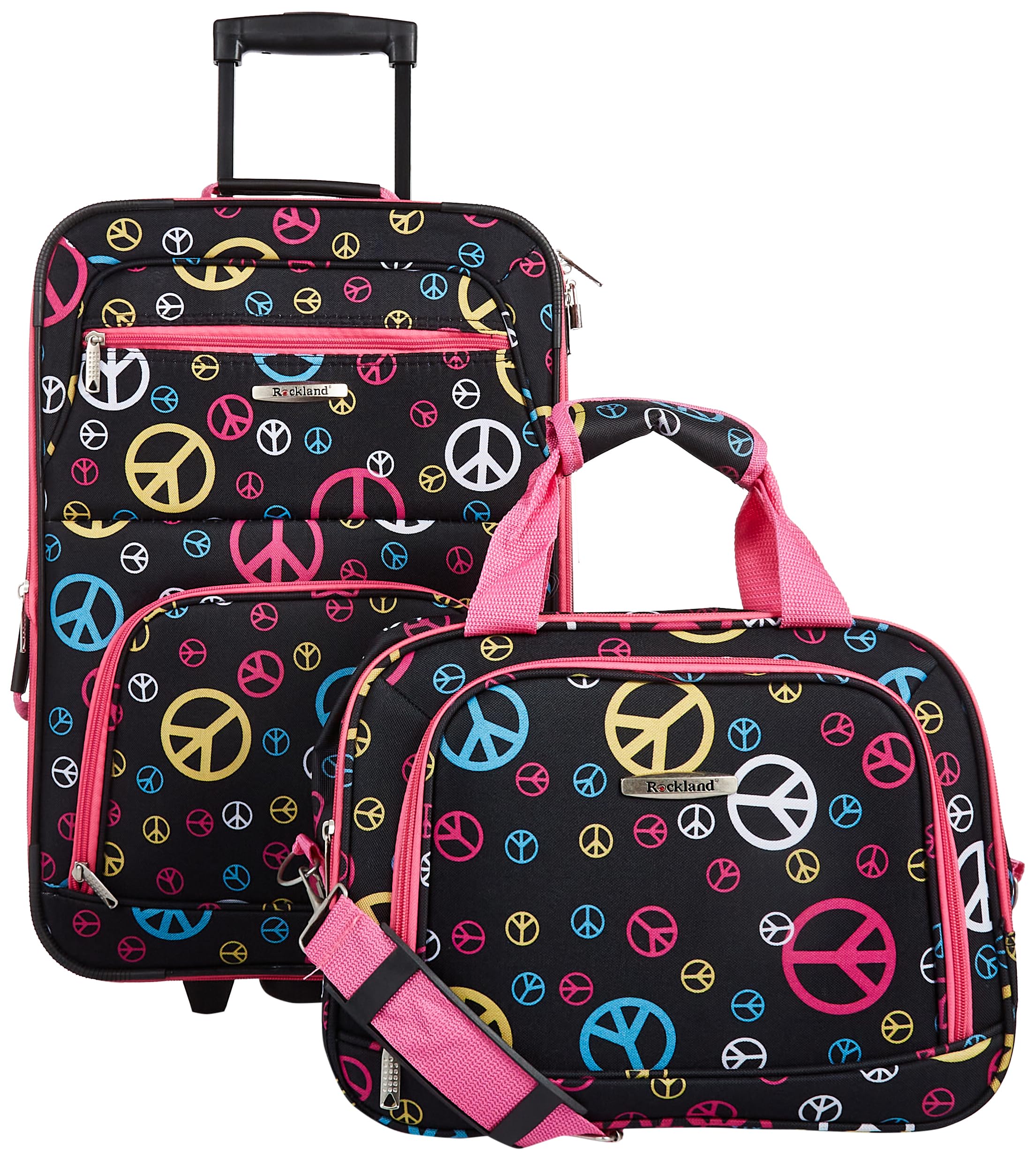 Rockland Expandable Dot Luggage Set - 2 Piece -  by Handbags Specialist Headquarter | Available at Handbags Specialist Headquarter