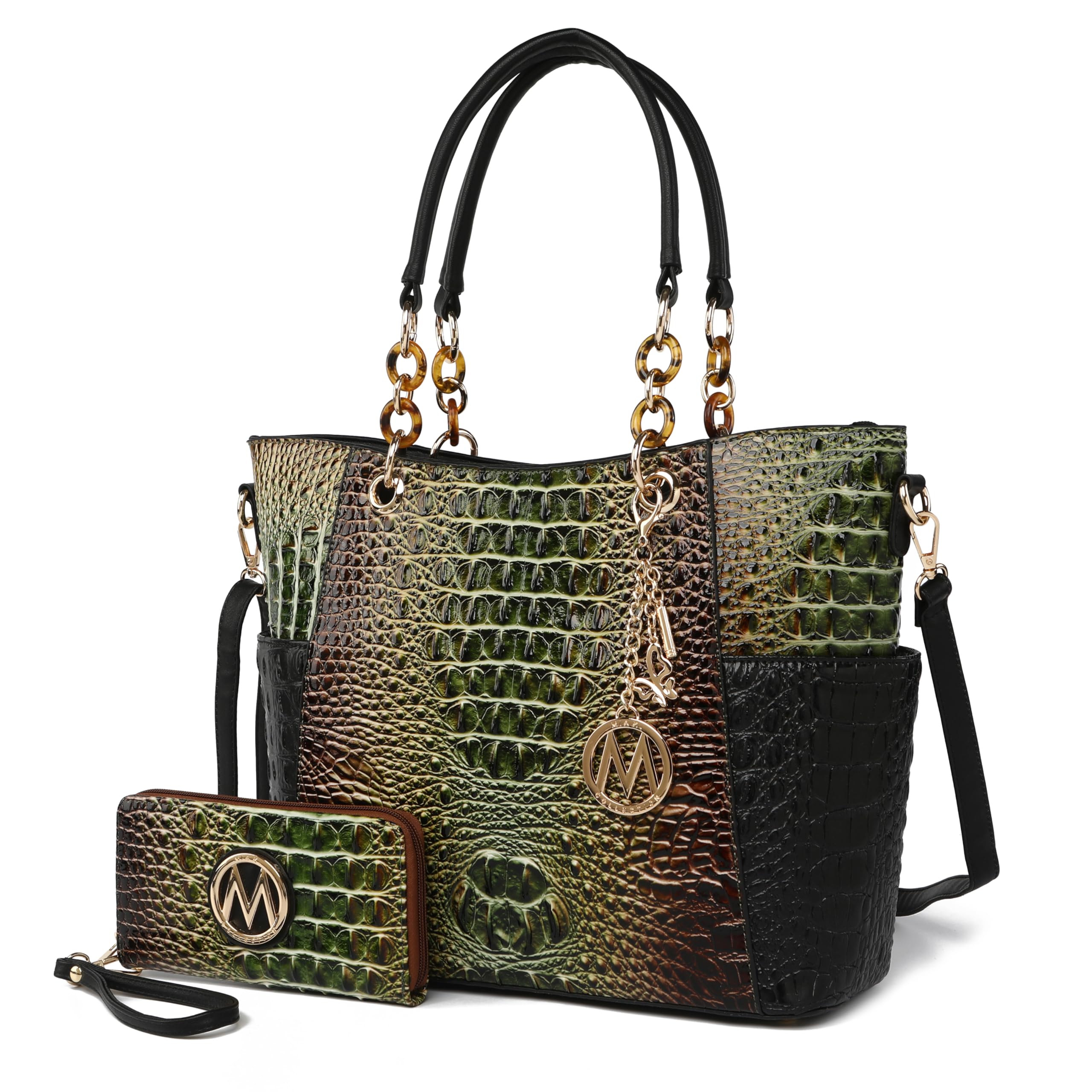 MKF Collection Vegan Leather Tote & Wallet Set