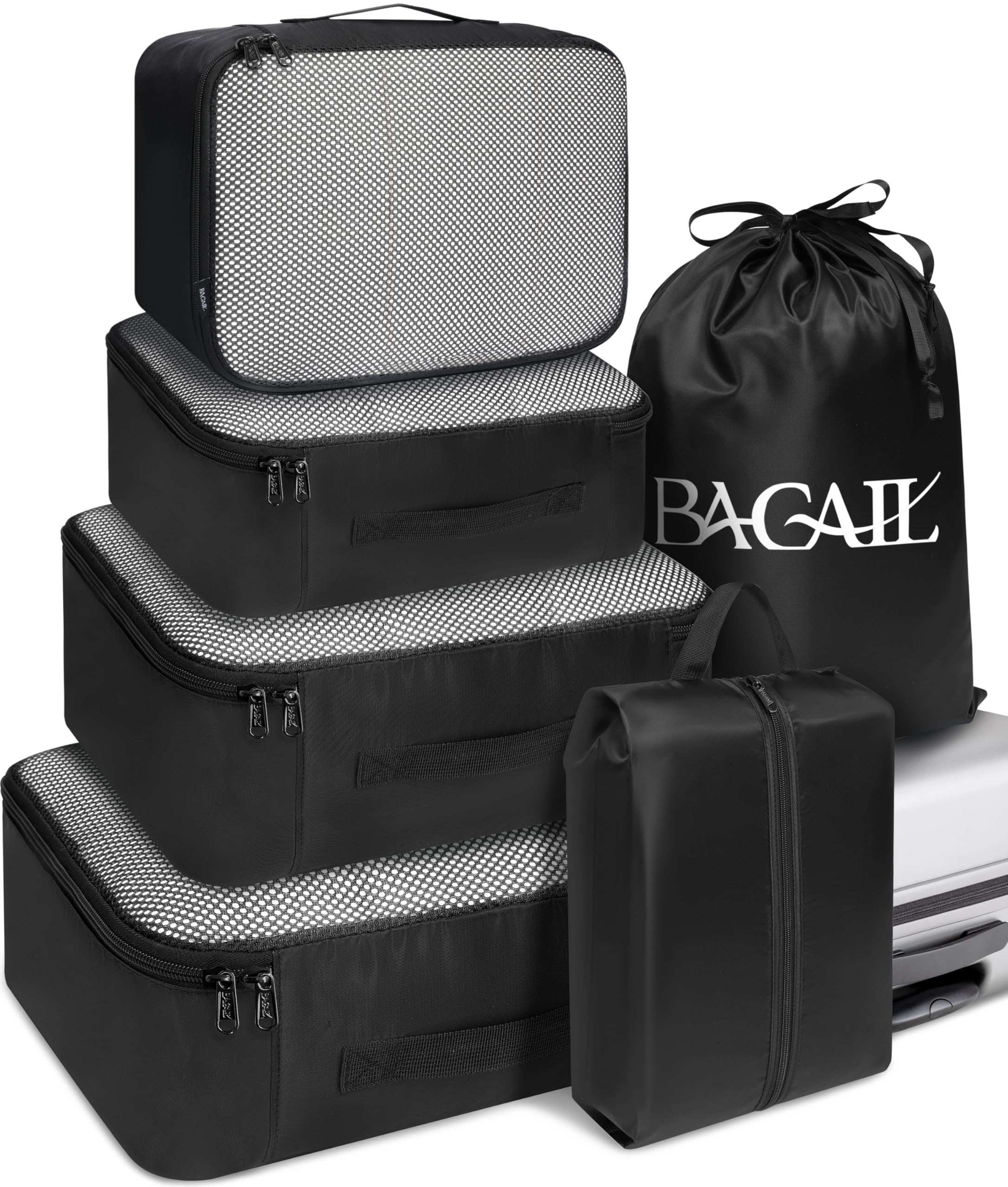 TravelMate 8-Piece Packing Cubes - Luggage Travel Bags by Handbags Specialist Headquarter | Available at Handbags Specialist Headquarter