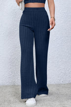 Basic Bae Full Size Ribbed High Waist Flare Pants - Women Pants by Trendsi | Available at Handbags Specialist Headquarter