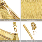 Retro Vegan Leather Shoulder Bag -  by Handbags Specialist Headquarter | Available at Handbags Specialist Headquarter