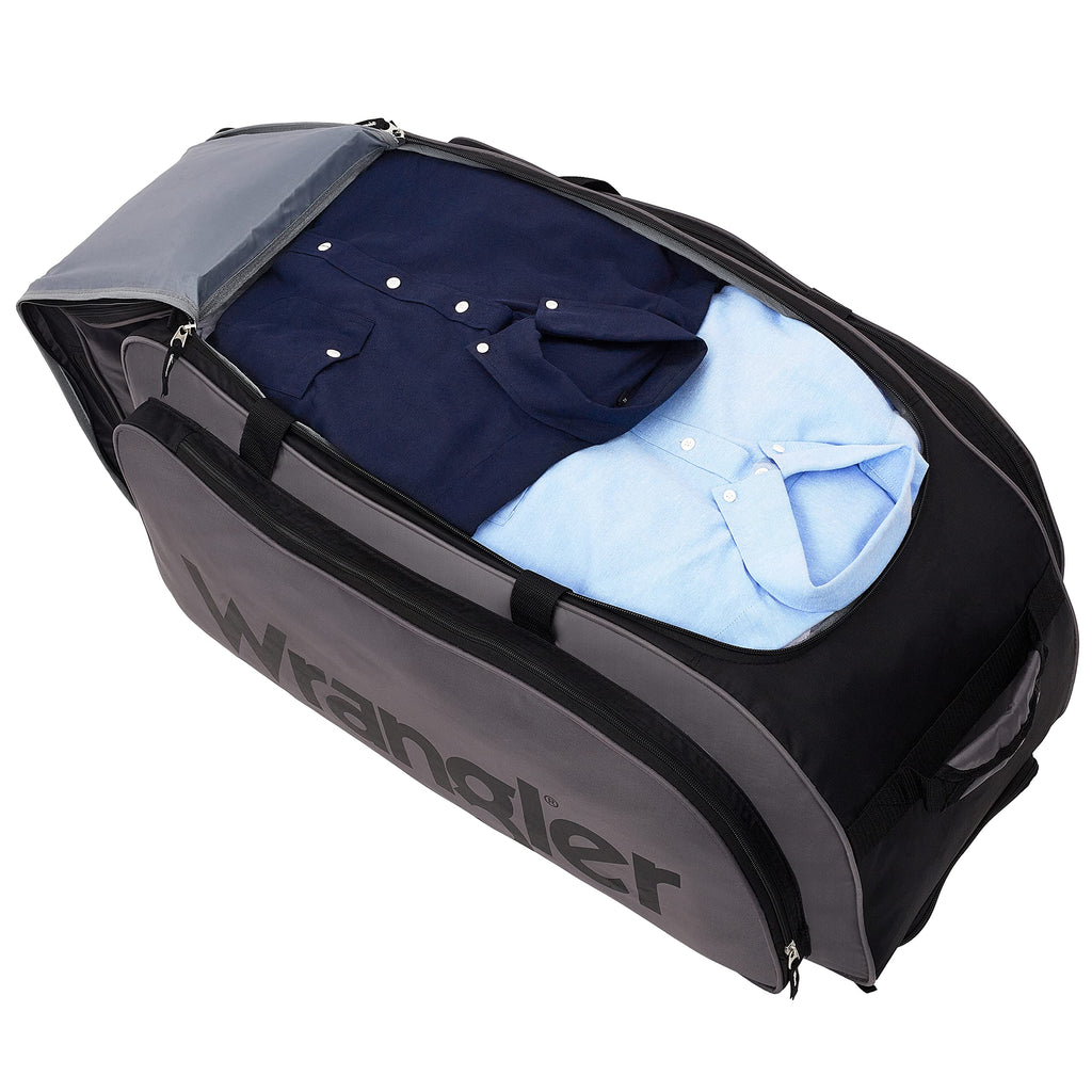 Wrangler Wesley Rolling Duffel Bag - Luggage Travel Bags by Handbags Specialist Headquarter | Available at Handbags Specialist Headquarter