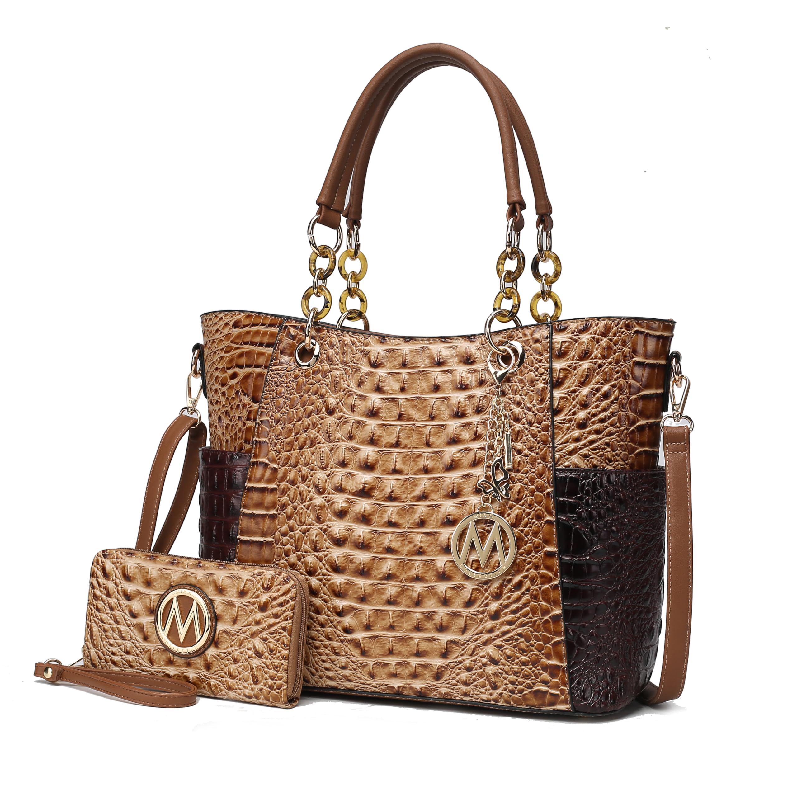 MKF Collection Vegan Leather Tote & Wallet Set