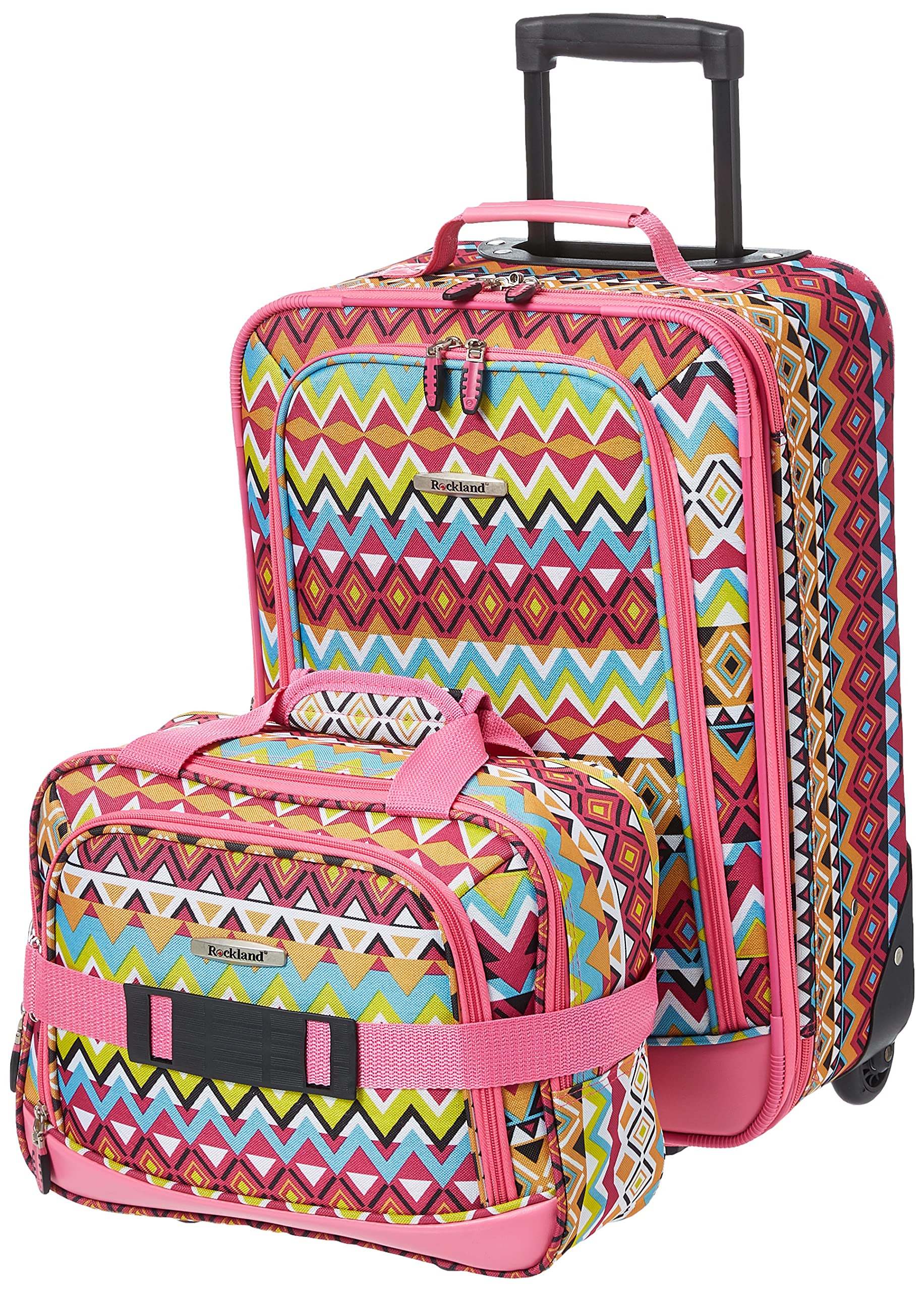 Rockland Expandable Dot Luggage Set - 2 Piece -  by Handbags Specialist Headquarter | Available at Handbags Specialist Headquarter