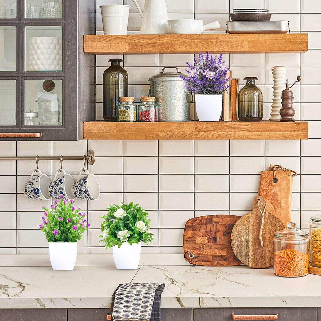 Rose Mini Potted Faux Plants - 2 Pack Decor - Decor by Handbags Specialist Headquarter | Available at Handbags Specialist Headquarter