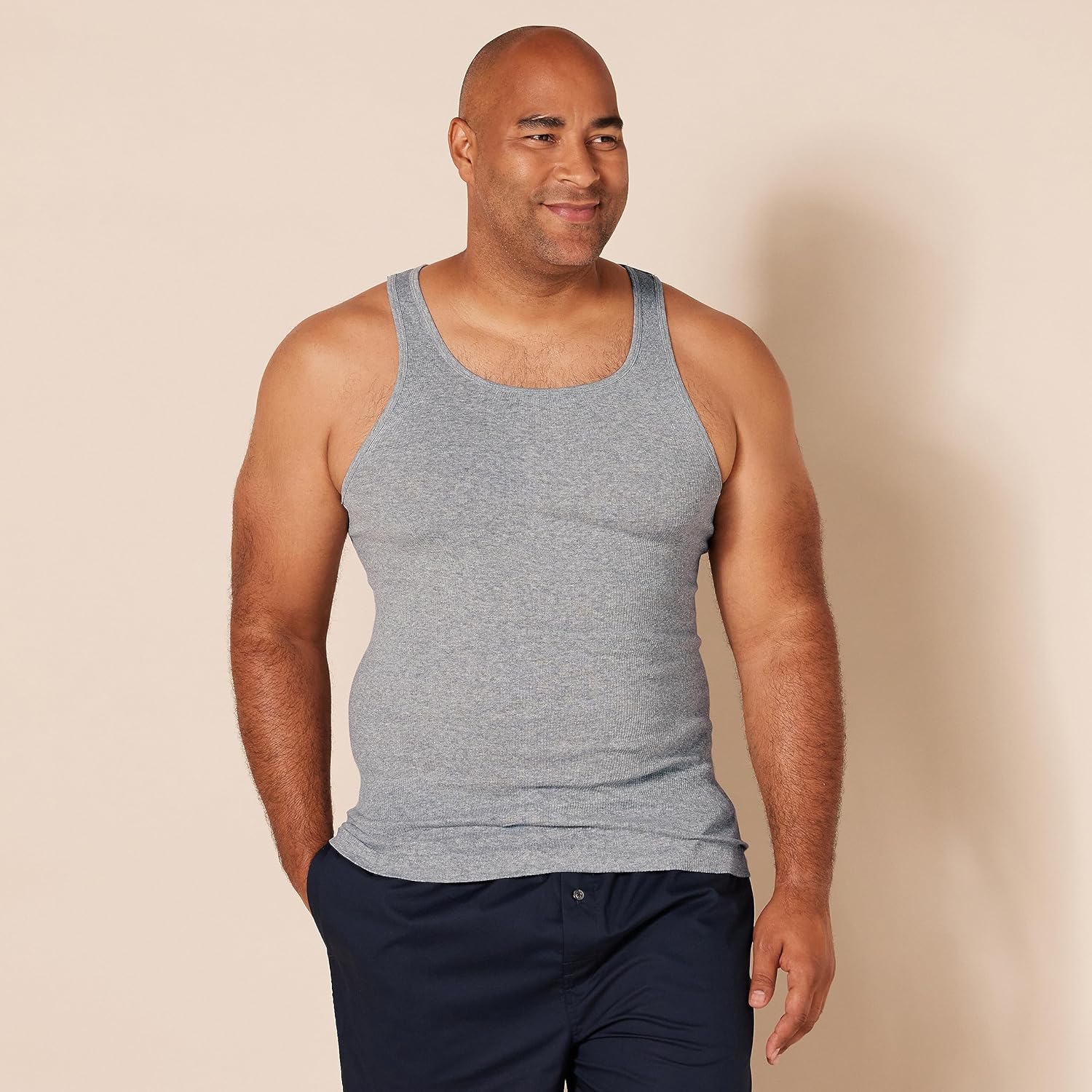 BreezeSoft Men's 6-Pack Tank Undershirts