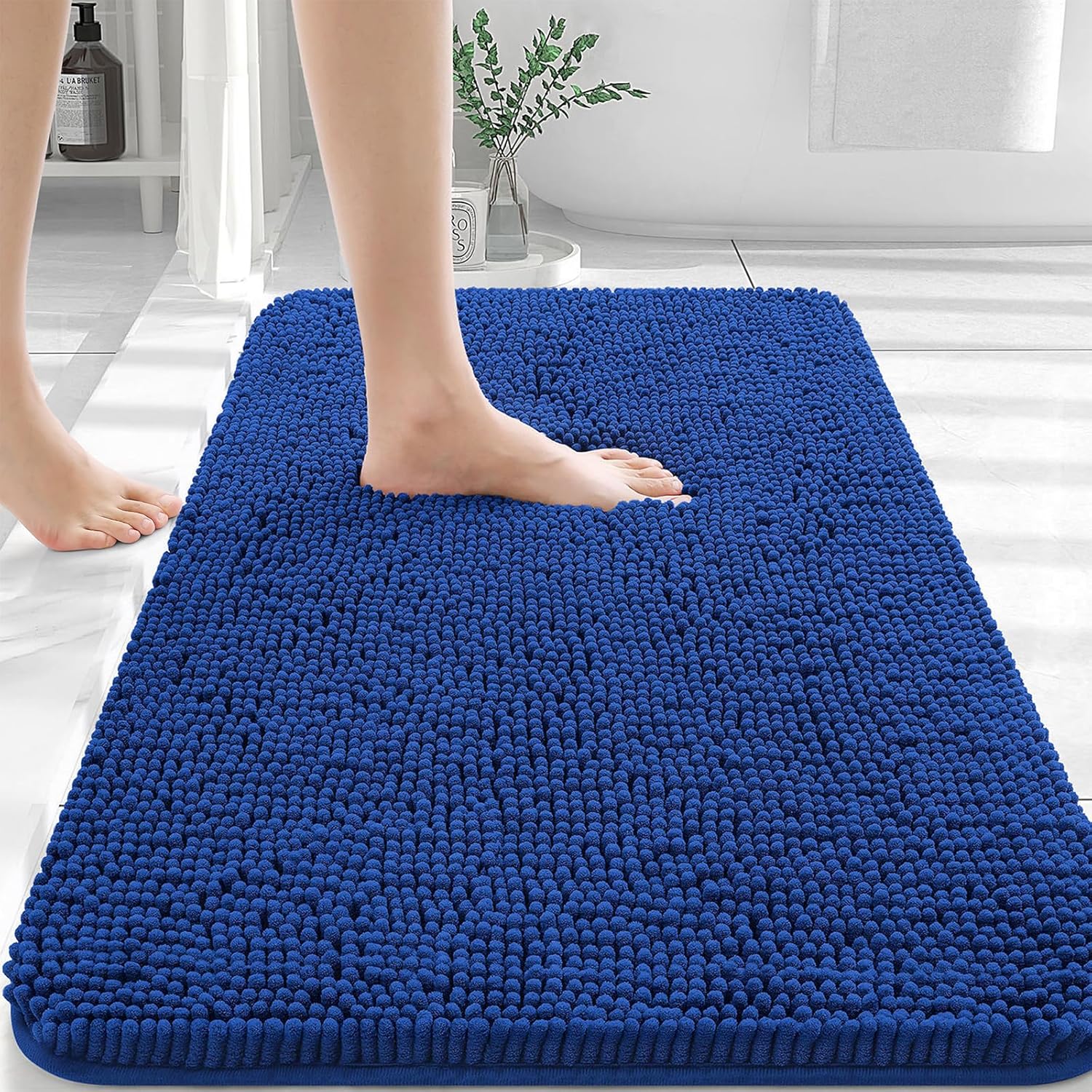 OLANLY Luxe Chenille Bath Mat - Quick Dry & Soft - Decor by Handbags Specialist Headquarter | Available at Handbags Specialist Headquarter
