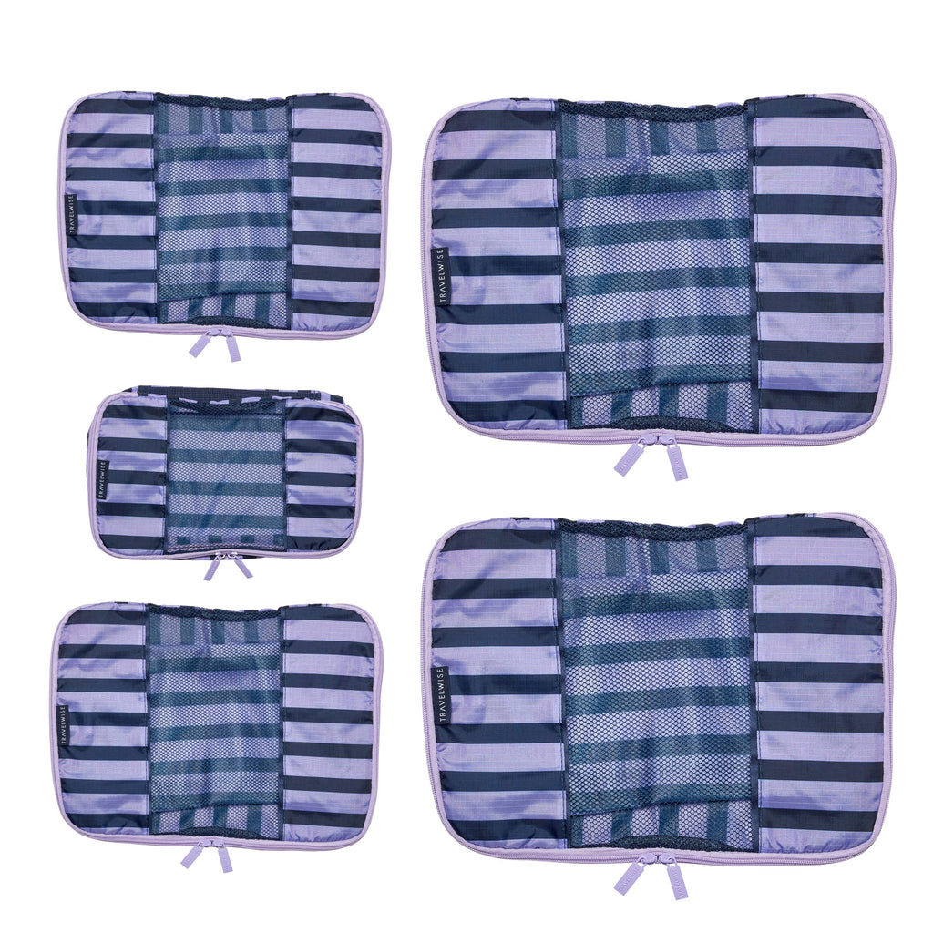 TravelWise Weekender Packing Cube Set - Silver 5-Piece - Luggage Travel Bags by Handbags Specialist Headquarter | Available at Handbags Specialist Headquarter