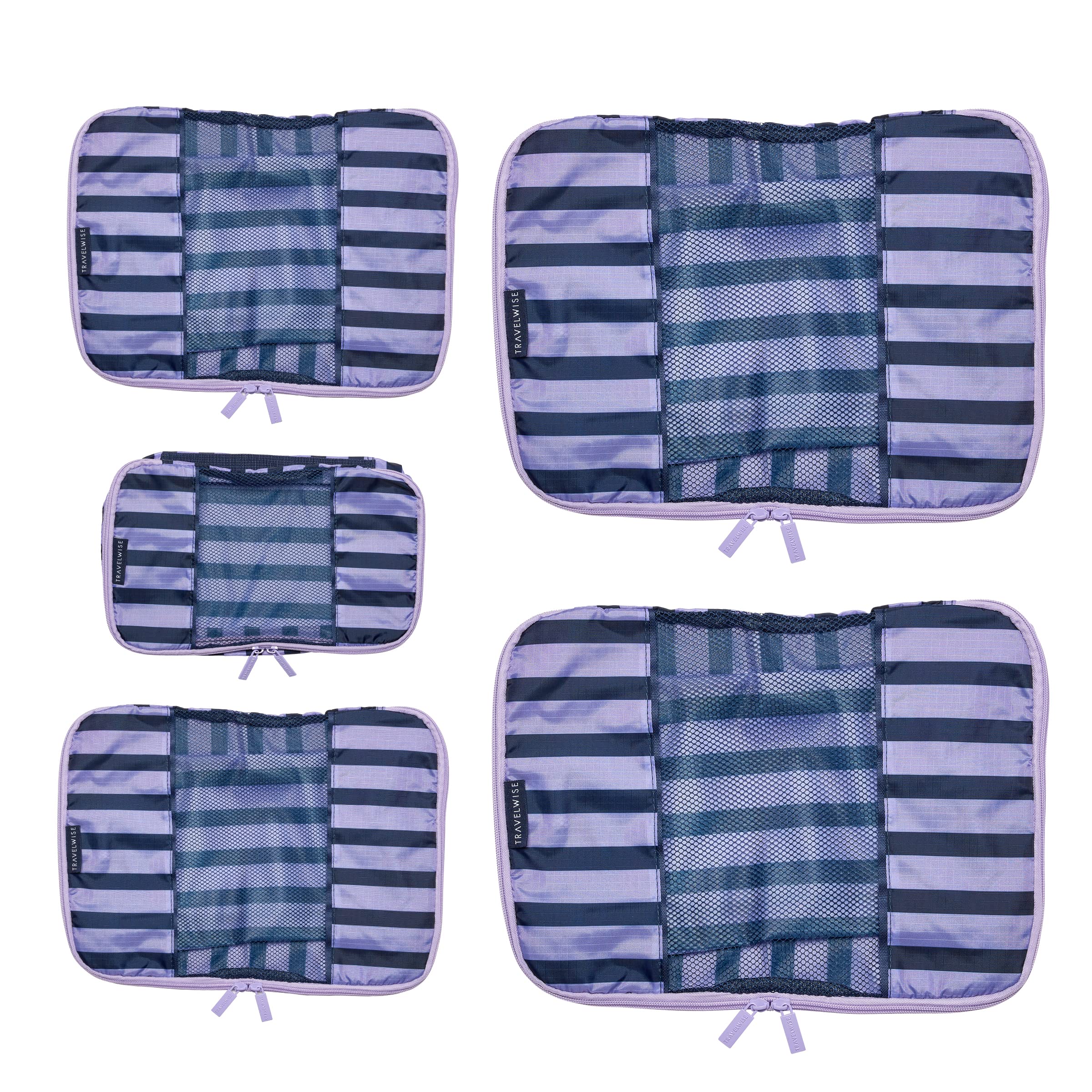 TravelWise Weekender Packing Cube Set - Silver 5-Piece - Luggage Travel Bags by Handbags Specialist Headquarter | Available at Handbags Specialist Headquarter