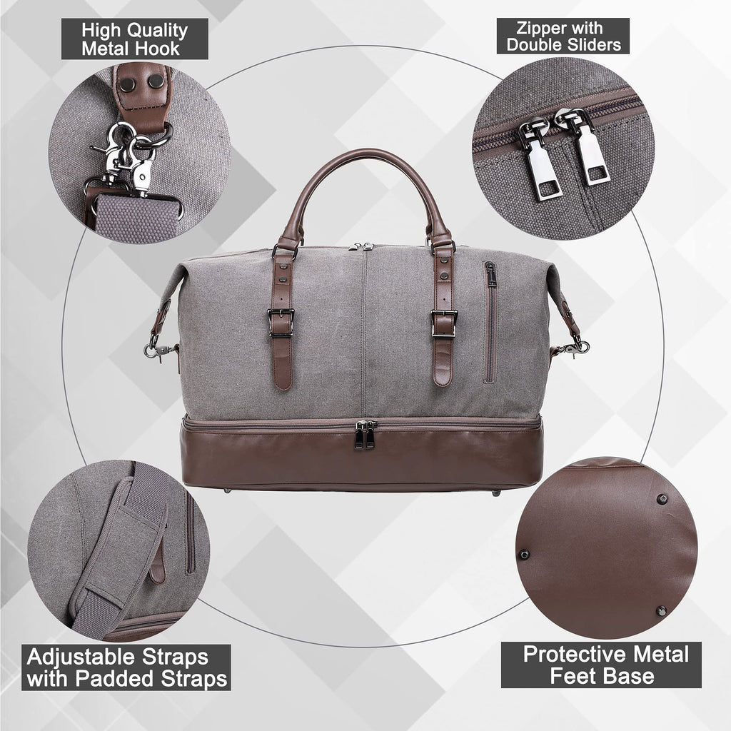 Weekender Overnight Travel Bag with Shoe Pouch
