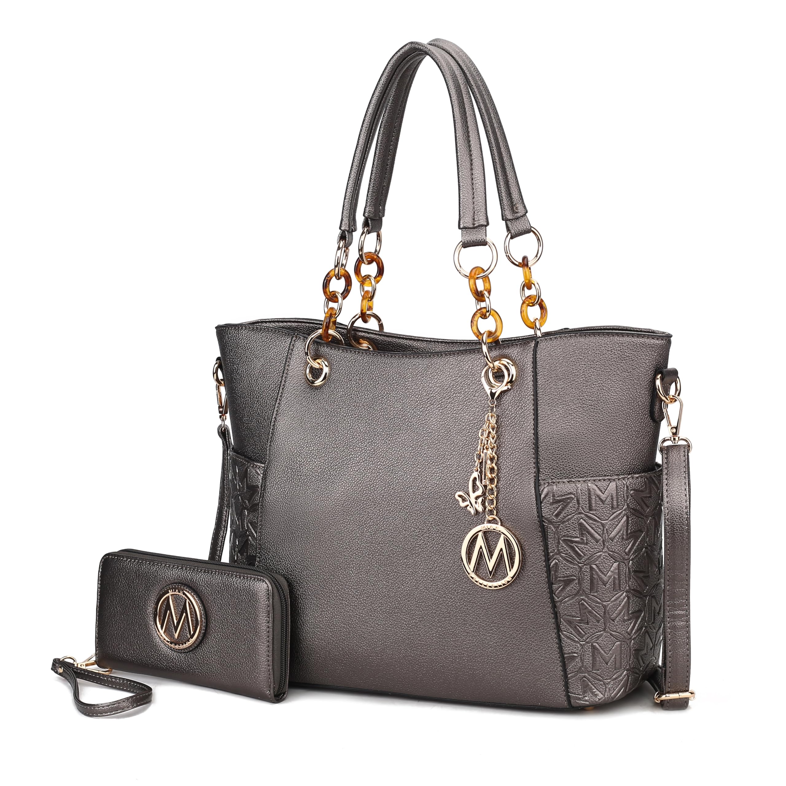 MKF Collection Vegan Leather Tote & Wallet Set