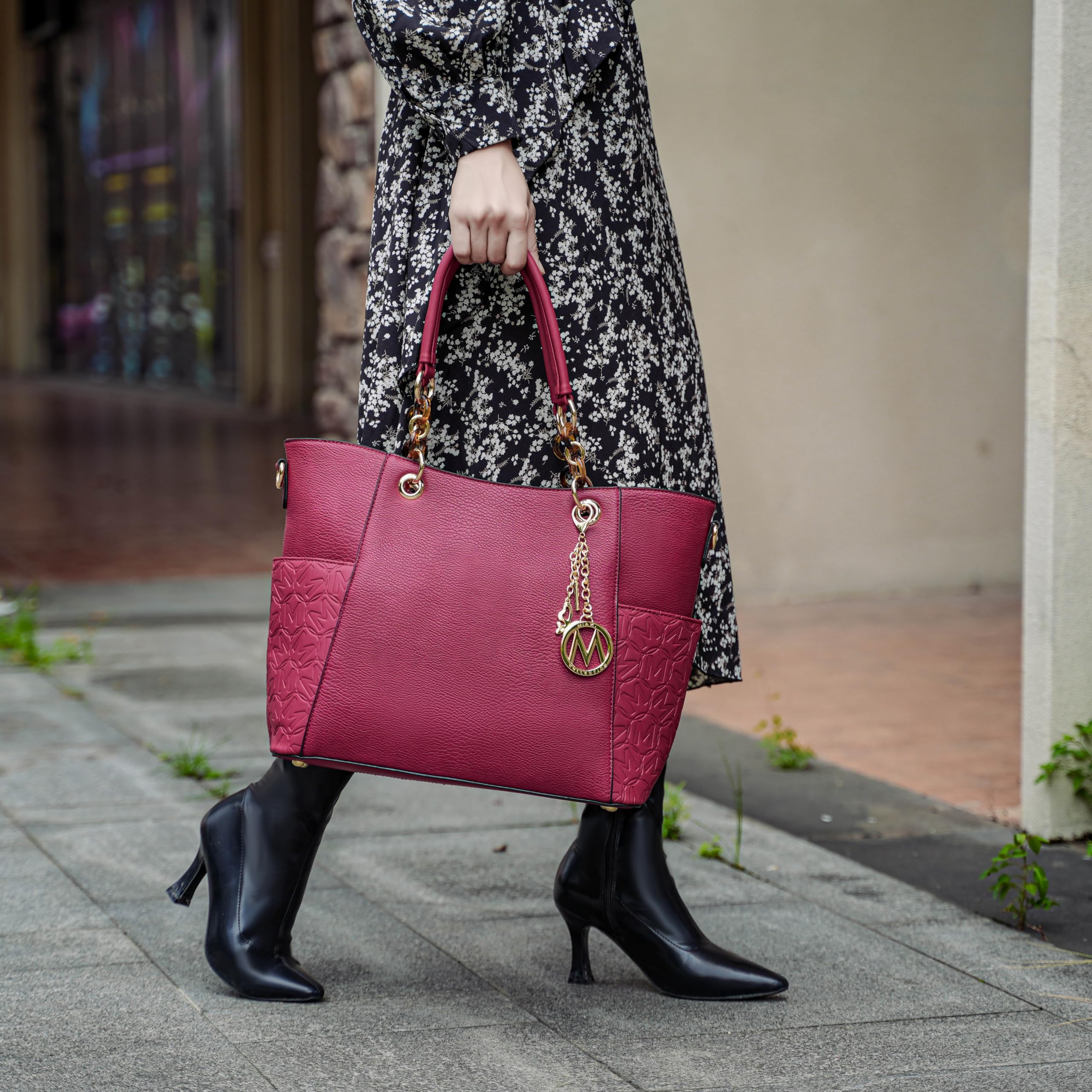 MKF Collection Vegan Leather Tote & Wallet Set