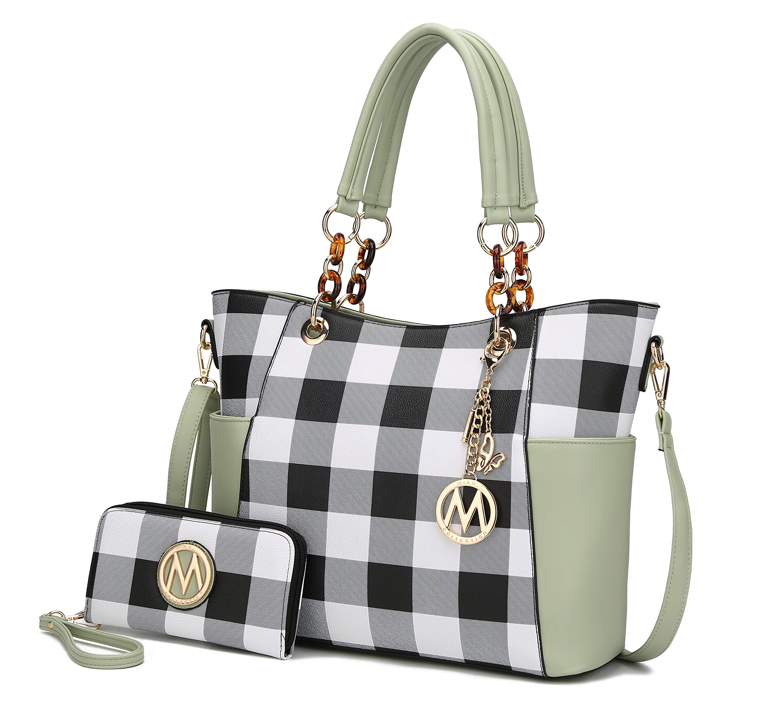 MKF Collection Vegan Leather Tote & Wallet Set