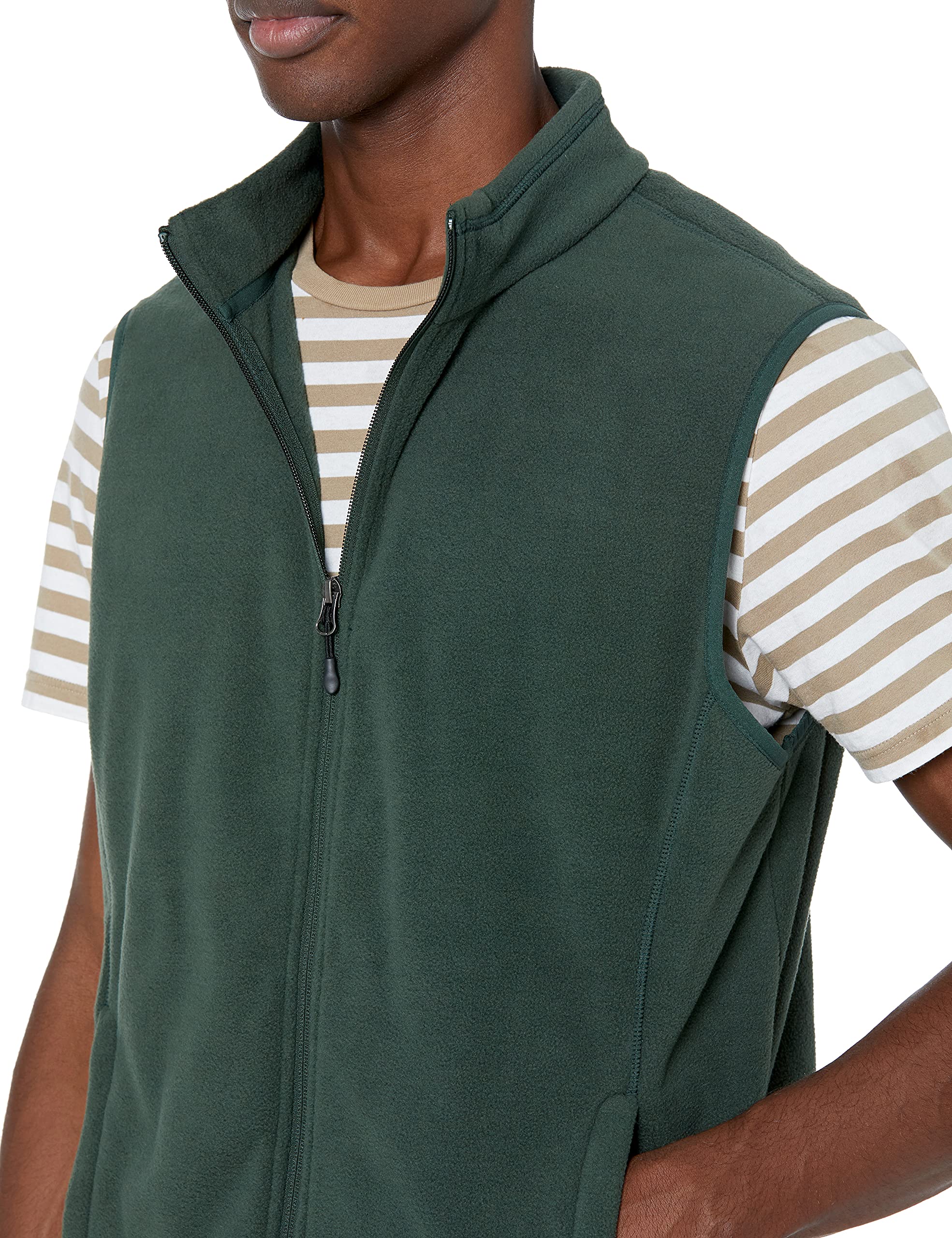 PolarZip Men's Fleece Vest – Big & Tall by Essentials