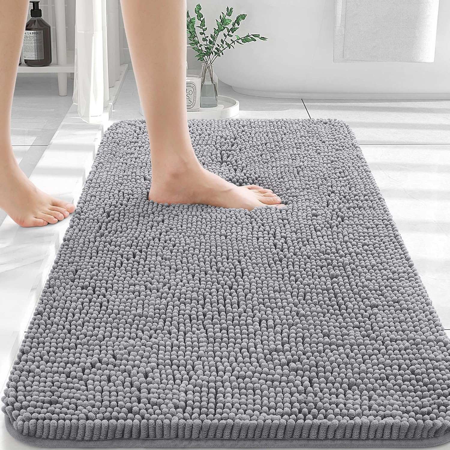 OLANLY Luxe Chenille Bath Mat - Quick Dry & Soft - Decor by Handbags Specialist Headquarter | Available at Handbags Specialist Headquarter