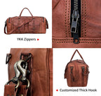Leather Duffle Bag for Men - 21 Brown
