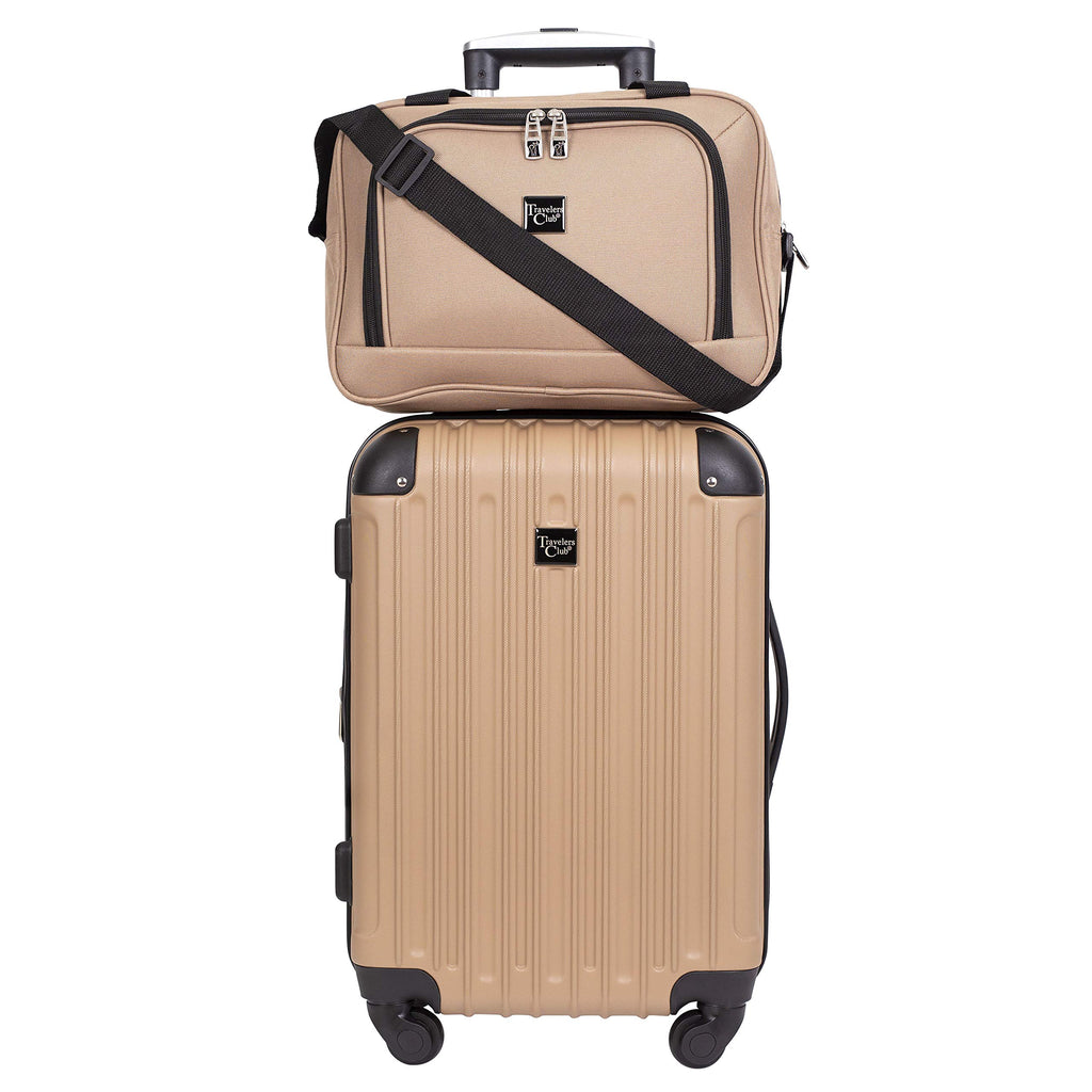Rose Gold Hardside Luggage Set - 4-Piece Travel Kit -  by Handbags Specialist Headquarter | Available at Handbags Specialist Headquarter