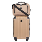Rose Gold Hardside Luggage Set - 4-Piece Travel Kit -  by Handbags Specialist Headquarter | Available at Handbags Specialist Headquarter
