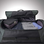 Andante 2 Rolling Duffel - 22 Sleek Black Travel Bag -  by Handbags Specialist Headquarter | Available at Handbags Specialist Headquarter
