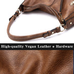 Lapsting Boho Faux Leather Hobo Shoulder Bag