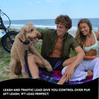 RhinoGrip Aqua: Double Handle Reflective Dog Leash -  by Handbags Specialist Headquarter | Available at Handbags Specialist Headquarter