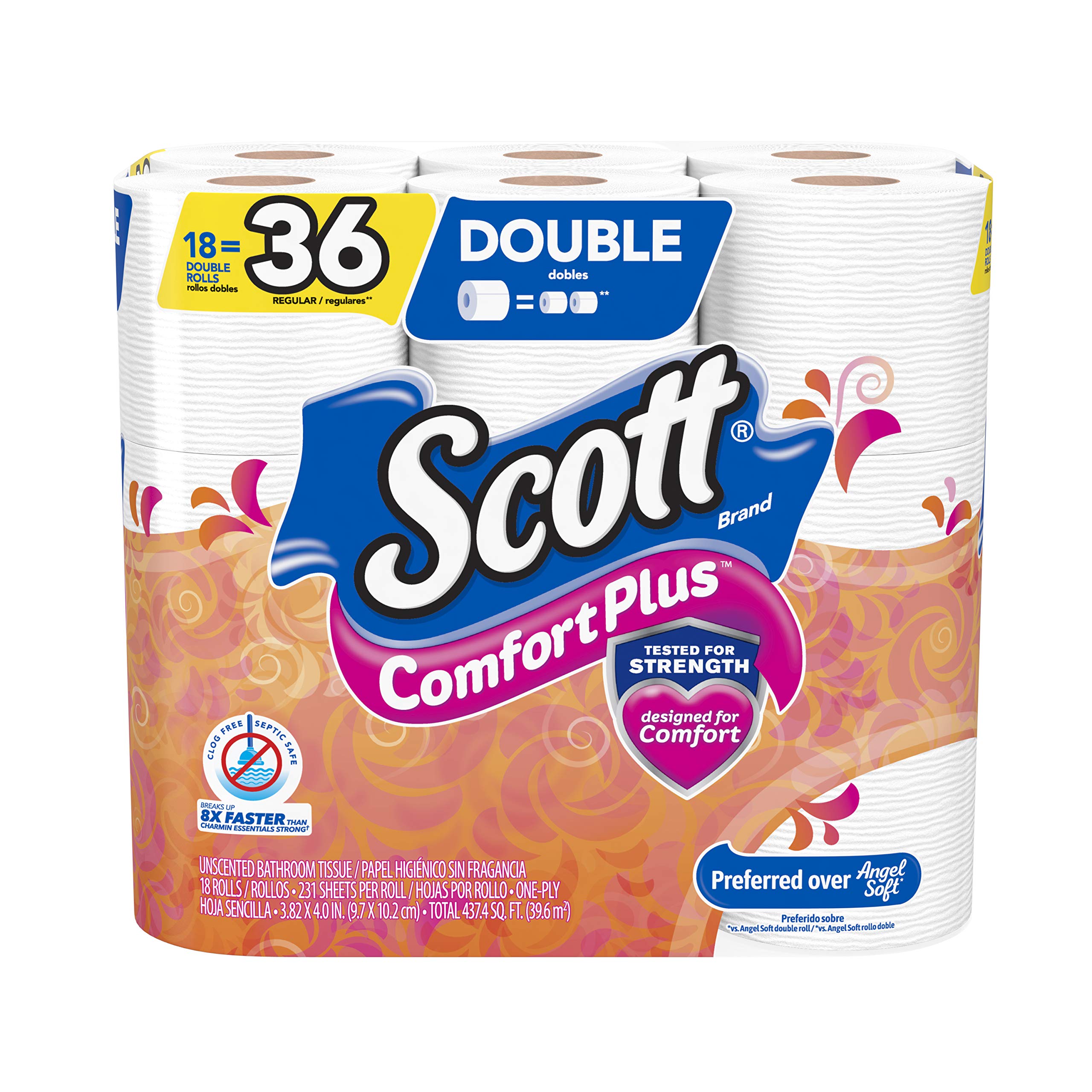Scott SoftEase: 12 Double Rolls, Septic-Safe Tissue - Toilet Paper by Handbags Specialist Headquarter | Available at Handbags Specialist Headquarter