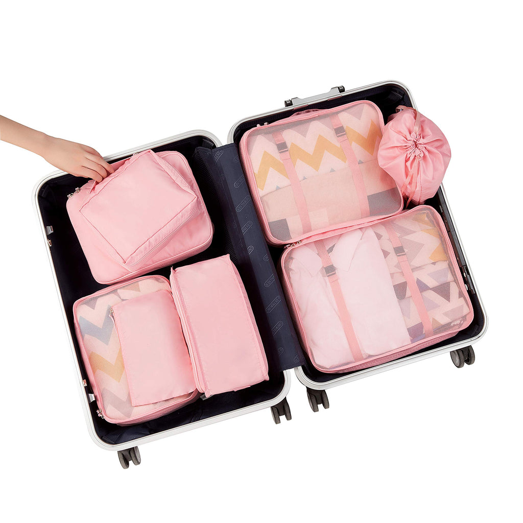 TravelMate 8-Piece Packing Cubes - Luggage Travel Bags by Handbags Specialist Headquarter | Available at Handbags Specialist Headquarter