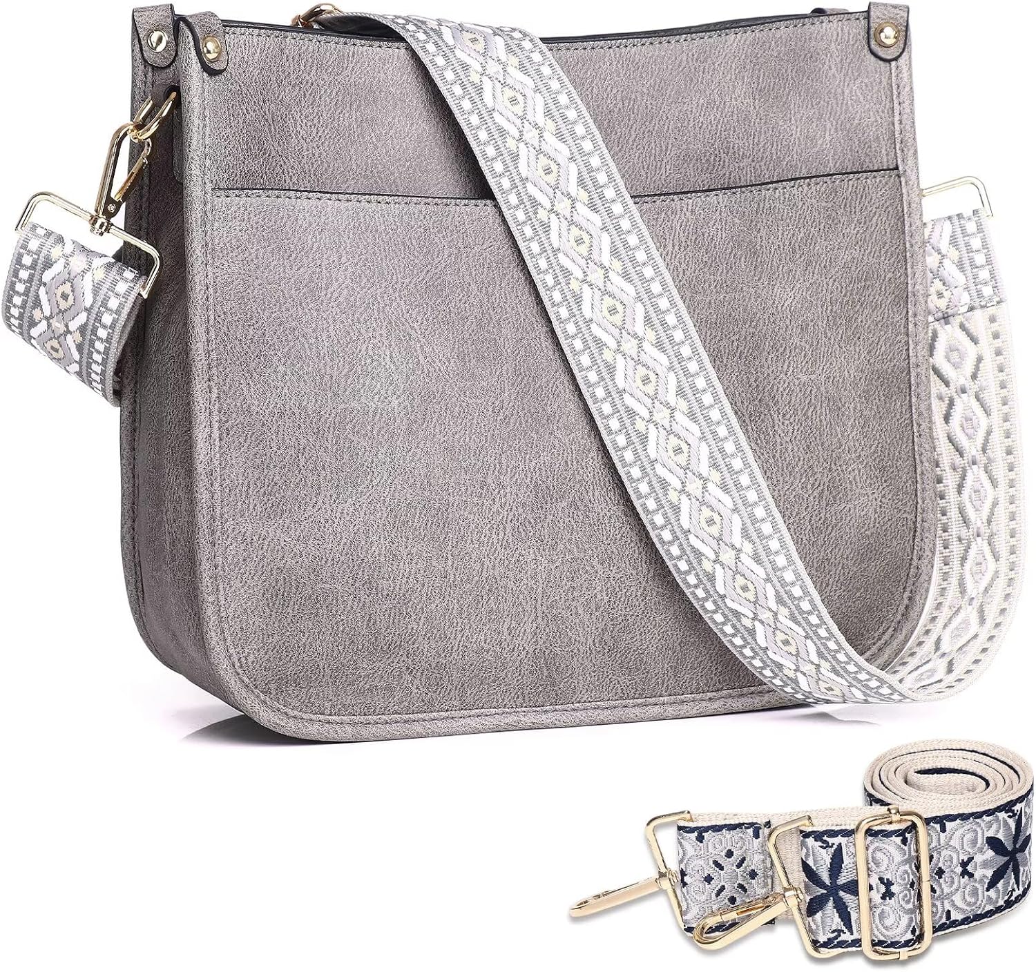 AUYOCO Chic Vegan Leather Crossbody Bag with Strap -  by Handbags Specialist Headquarter | Available at Handbags Specialist Headquarter