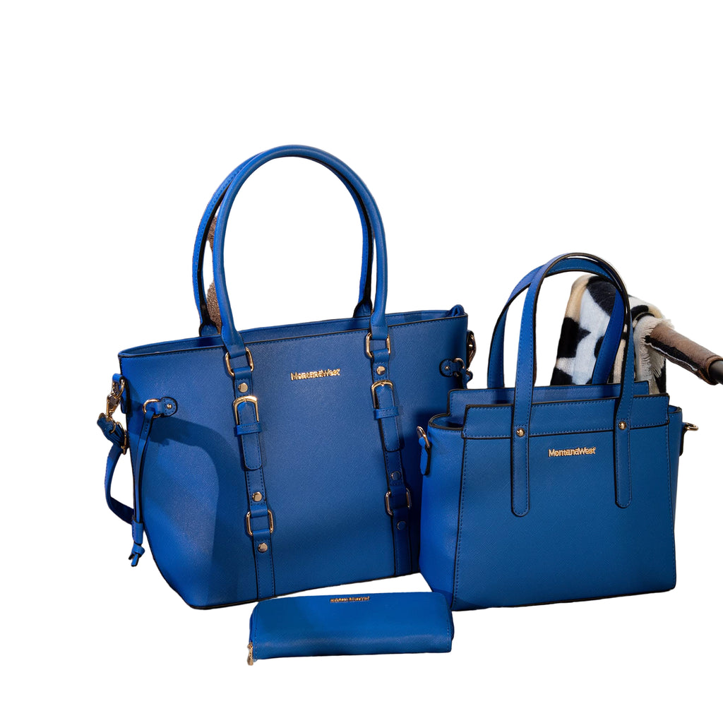 Montana West Luxe Trio: Tote, Wallet & Satchel Set
