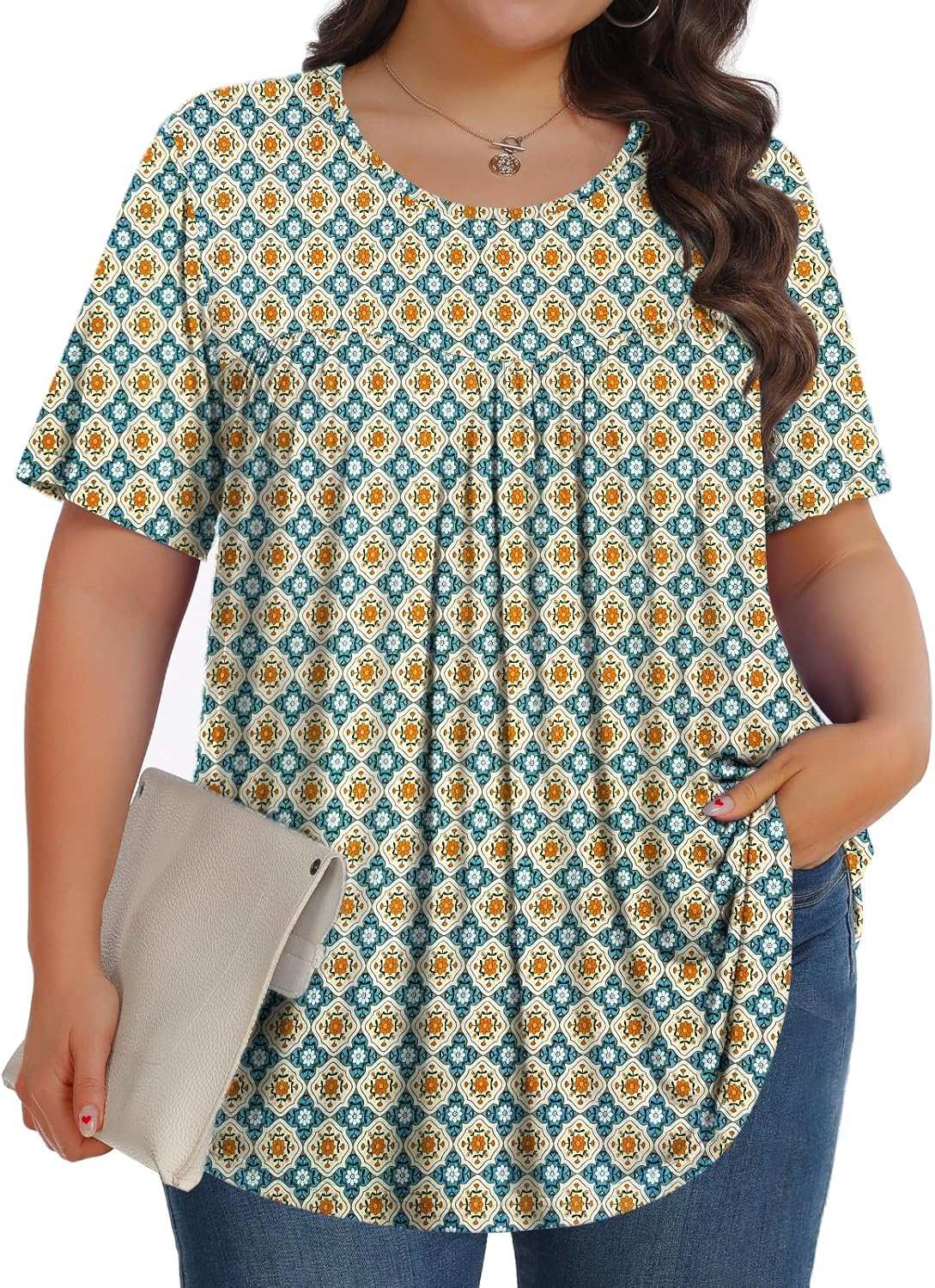 SoftTunic-Plus Crew SS - Tops by Handbags Specialist Headquarter | Available at Handbags Specialist Headquarter