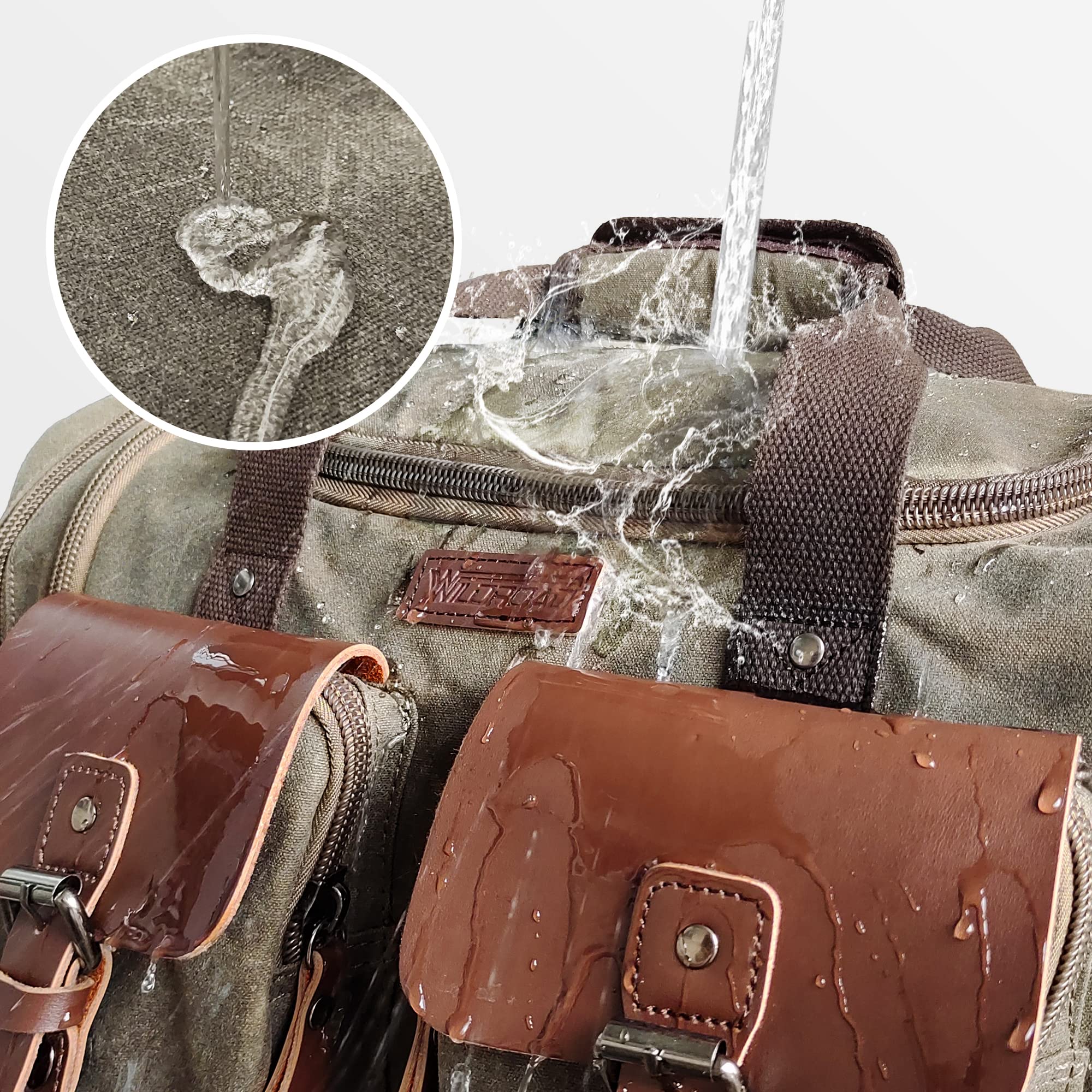 Wildroad 50L Waxed Canvas Waterproof Duffle Bag