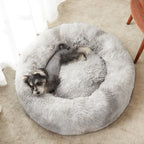 PawCozy Nest: Plush Anti-Anxiety Pet Bed, Light Grey -  by Handbags Specialist Headquarter | Available at Handbags Specialist Headquarter