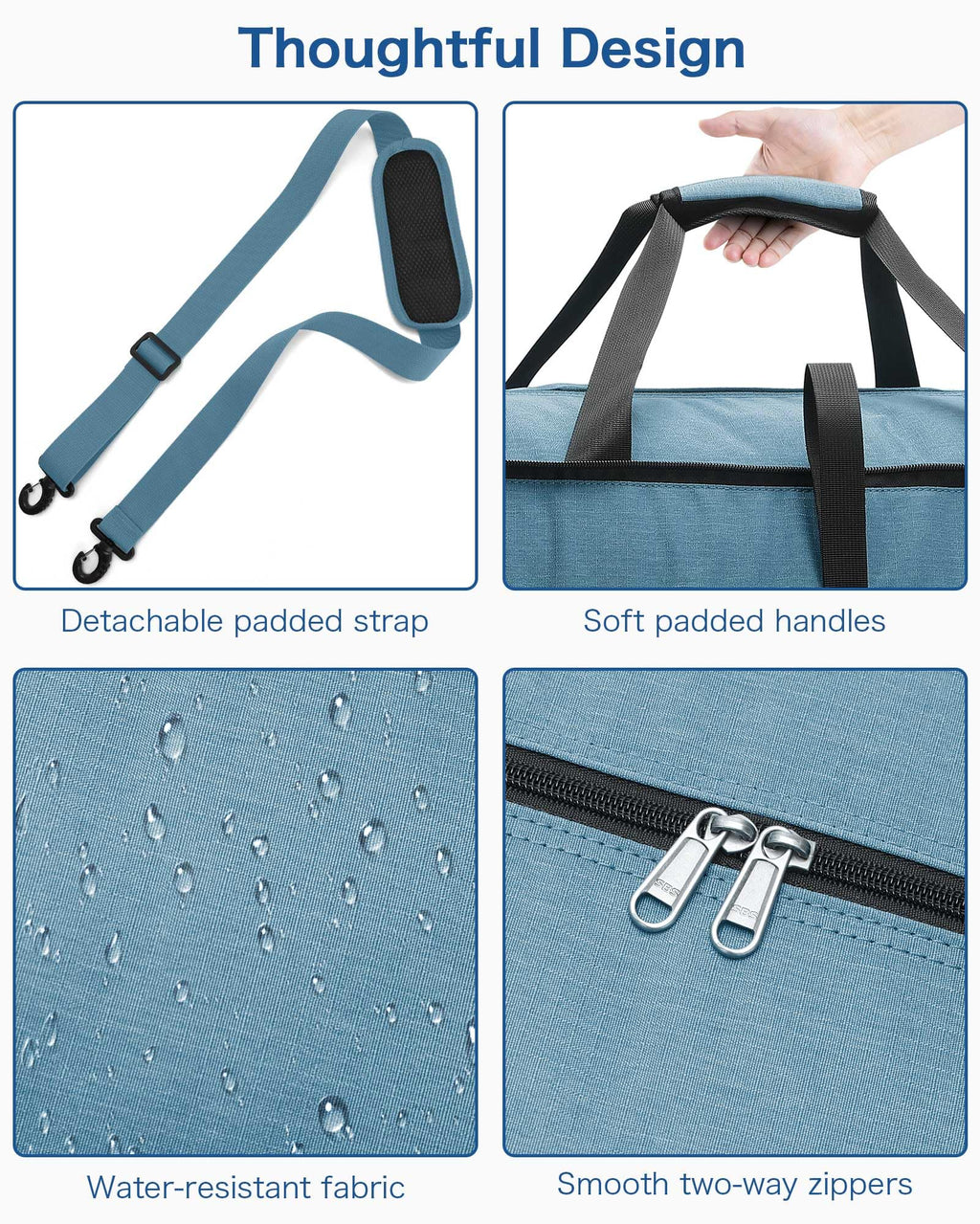 120L Foldable Waterproof Travel Duffel Bag with Shoe Compartment