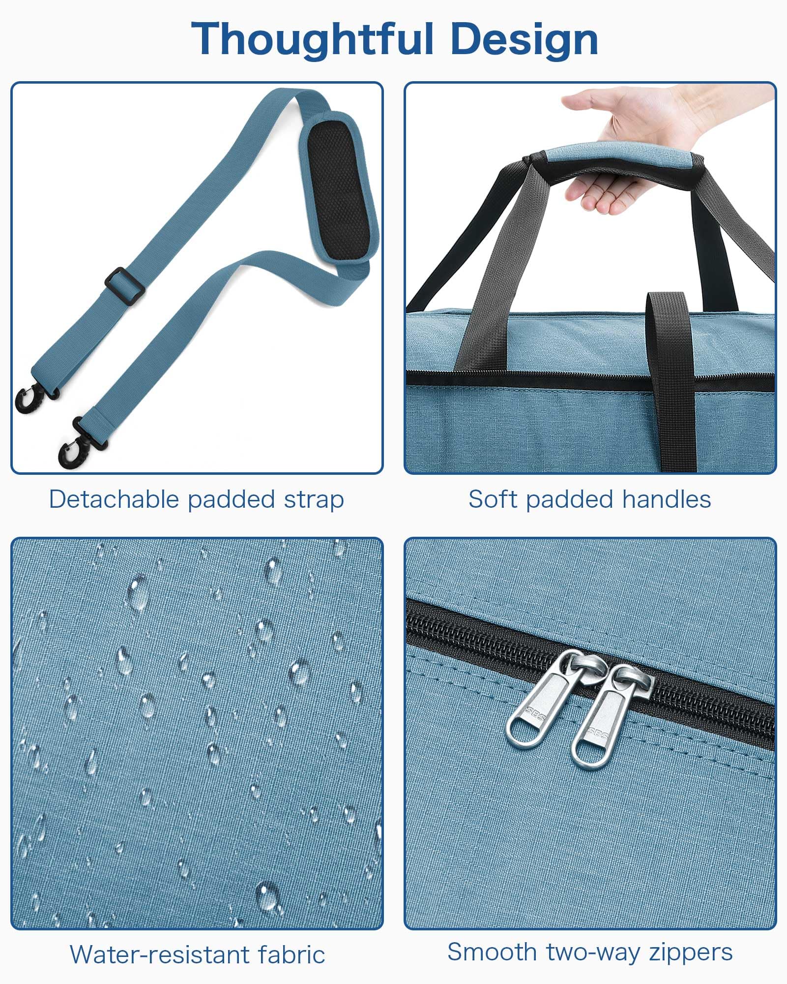 120L Foldable Waterproof Travel Duffel Bag with Shoe Compartment