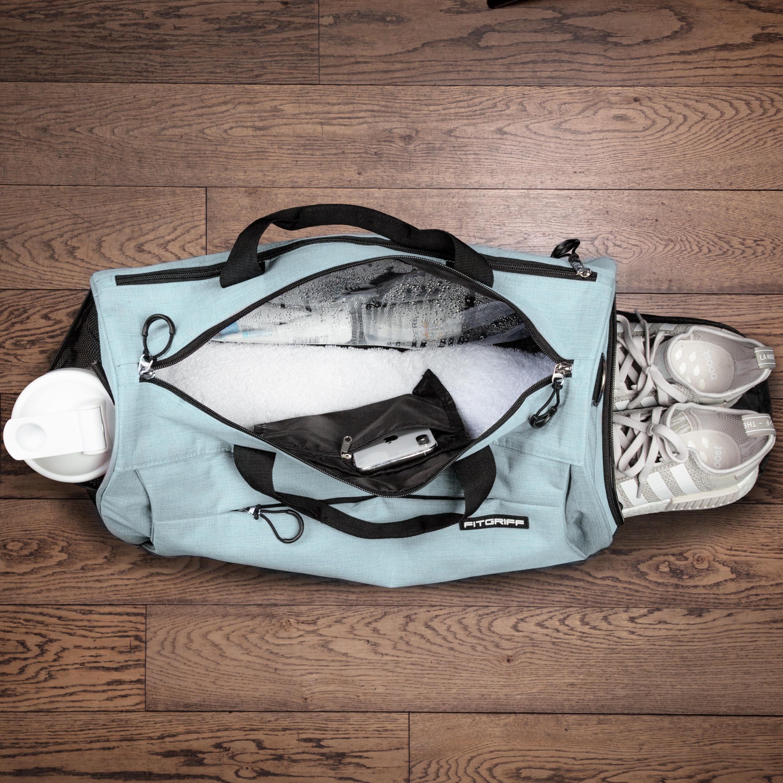 Fitgriff® Gym Bag with Shoe & Wet Compartment