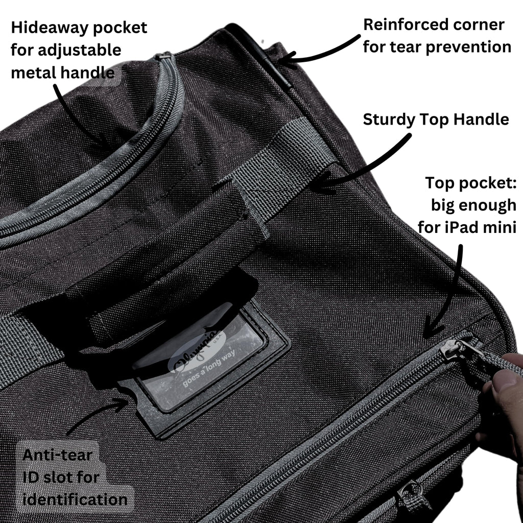 Olympia 22 Max Wheeled Duffel: 8-Pocket Water-Resist -  by Handbags Specialist Headquarter | Available at Handbags Specialist Headquarter