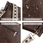 AUYOCO Chic Vegan Leather Crossbody Bag with Strap -  by Handbags Specialist Headquarter | Available at Handbags Specialist Headquarter