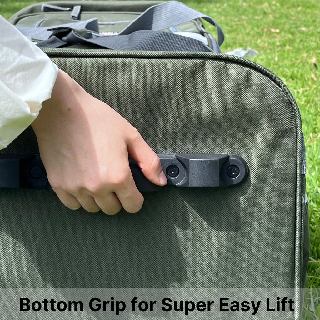 Olympia 22 Max Wheeled Duffel: 8-Pocket Water-Resist -  by Handbags Specialist Headquarter | Available at Handbags Specialist Headquarter